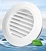 BEWOX Plastic Round Air Vent Grill Cover Ventilation Ducting Hose Louver Covers Air Soffit Vents for Wall Ceiling Mounted (4 Inch)