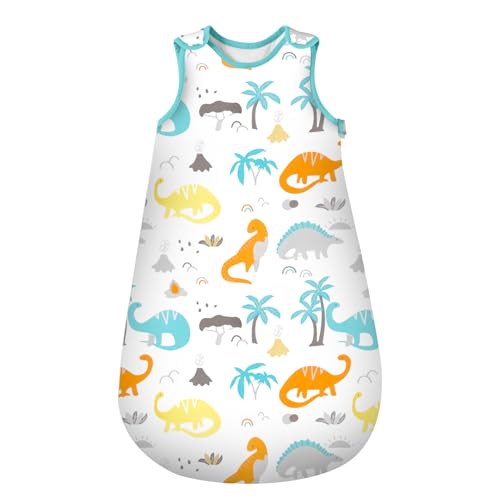 Mosebears - Mosebears Gigoteuse d'hiver pour bébé 2,5 Tog Coton Différentes Tailles de la Naissance à l'âge de 24 Mois Gigoteuse Toute l'année (Dinosaure，L(12 à 18 Mois)