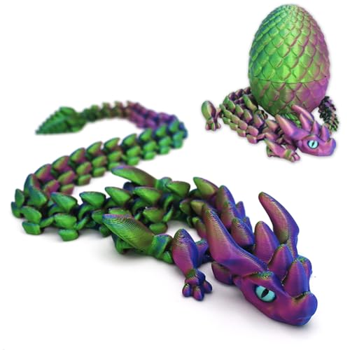 QYEHF 3D Druck Drache, Beweglicher 3D Gedruckter Drache, 30CM Drachen mit Augen, Geheimnisvolle Realistische Drachen Figuren, Ewegliche Gelenke Kristall Drachen Deko Schreibtisch QYEHF 3D Druck Drache, Beweglicher 3D Gedruckter Drache, 30CM Drachen mit Augen, Geheimnisvolle Realistische Drachen Figuren, Ewegliche Gelenke Kristall Drachen Deko Schreibtisch