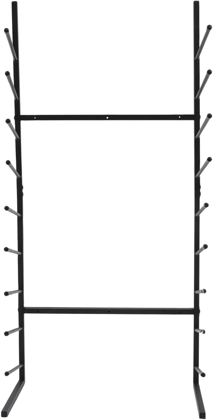 Wall Mount Blueprint Storage Rack, 9-Tier Blueprint Holder for Construction Plan, Hanging Vinyl Roll Holder, Poster Display Rack, Vertical Art Print Display Rack (Black)