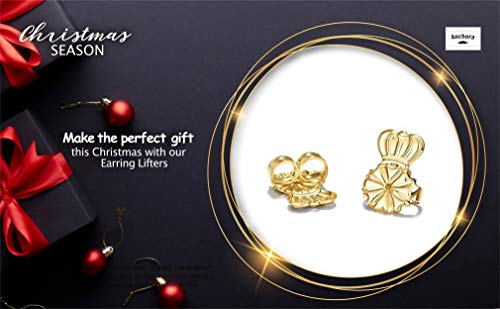 Anchora Original Magic Earring Backs for Droopy Ears | Earrings Lifters for Heavy Earring | Earing Lifter Backs BAX | Earlobe Secure Clear Miracle (1 Gold 2 Silver) by Anchora - Image 6