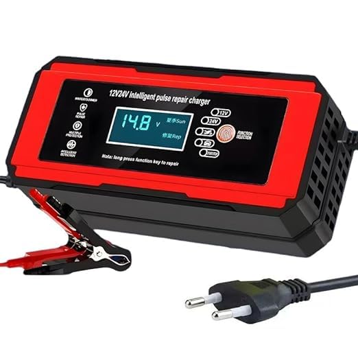 12/24V 10A Smart Battery Charger for Car & Bike | Automatic Fast Charging with LCD Display | Pulse Repair Mode | Multi-Protection | AGM, Gel & Lead Acid Compatible | 6 Month Warranty (24V10A)-image-34
