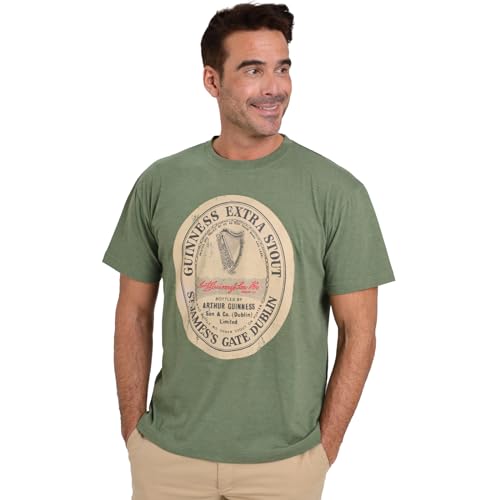 Guinness Green Extra Stout Beer Mens Distressed Cotton Tshirt | Official Merchandise Gaelic tees Unisex