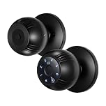 Tomvorks Keyless Entry Fingerprint Smart Door Lock Sturdy Aluminum Alloy for Home Security App Remote Access (Black)
