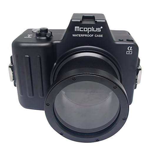 Mcoplus 100 m/325ft Unterwasser Metall Body Gehäuse Kamera Wasserdichte Schutzhülle für Sony A7 mit 18–55 mm Objektiv