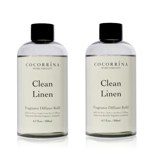 Image of COCORRINA Refill - Clean Linen 6.7 fl oz /2 Pack Reed Diffuser Refill