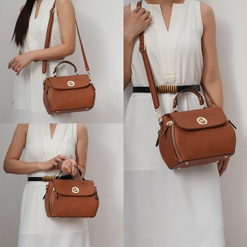 MKF Collection Satchel Bag for Women’s, Vegan leather Crossbody Handbag Top-Handle Purse3