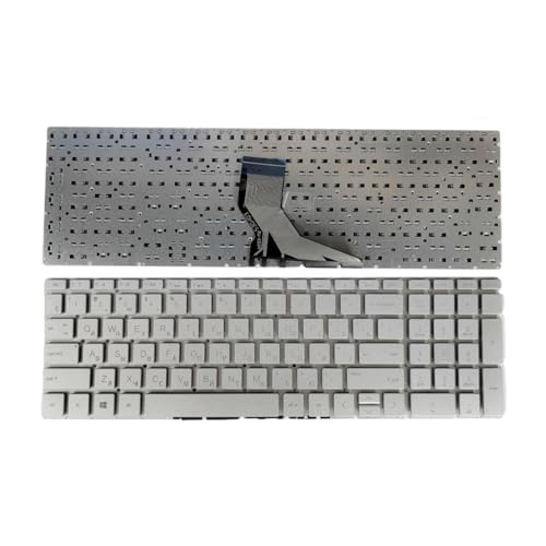 RU SP LA AR BR �o�b�N���C�g�L�[�{�[�h HP Pavilion 15-DA CX DB DX DR 250 G7 /255 /256 CN CS CR CW 17�p(RU NoBacklit Silver)