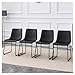 Set of 4 Classic White PU Leather Chairs, A Stylish seat Perfect for Modern Minimalist and Industrial Style environments, with Dimensions of 17.7 * 20.8 * 37 inches,for The Kitchen
