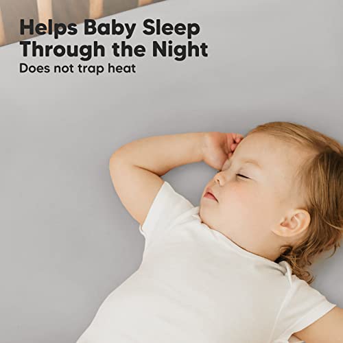 2-Pack Mini Crib Sheets, Pack And Play Sheets Fitted - Pack N Play Sheets, Organic Fitted Crib Sheet For Pack And Play Mattress, Playard Baby Crib Sheets, Crib Sheets Neutral For Boys,Girls (Steel) #TOP4