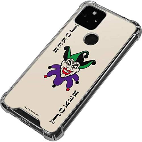 Skinit Clear Phone Case Compatible with Google Pixel 5 - Officially Licensed DC Comics The Joker Calling Card Design