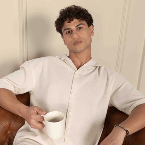 Image of Aatman Men's Half Sleeve | Casual | Box Fit | Cuban Collar Shirt