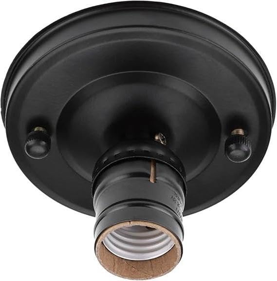 hansangE26/E27 Vintage Lighting Sconces Fixture Industrial Ceiling/Wall Light Base Holder Sockets for Electric Lights for Home Restaurant Decoration(Black)