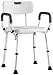 Banco De Transferencia De Asiento Acolchado, Taburete De Ba? O Silla De Ducha Taburete De Ducha Taburete De Ducha, Silla De Ducha Deslizante, Con Reposabrazos Y Respaldo Silla De Baño, Altura Ajustab