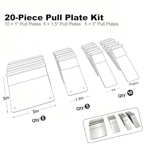 VCTGAM® 0805 Tac-N-Pull Pull Plate Kit - Professional Auto Body Repair Kit with 20pcs Heat-Treated Steel Plates (1", 1.5", 3") for Automotive Damage Repair by VCTGAM - Image 4