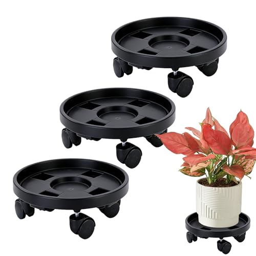 Supports de pots de fleurs à roulettes BORDEAG pour éviter le mal de dos