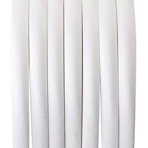 Suyegirl 20 Pcs 1 Cm White Plain Satin Headbands Fabric Hard Head Bands Solid Color White Hoop Diy Craft Hairbands Hair Pieces For Women Girls #TOP3
