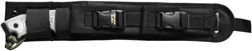 Tops Knives Anaconda 9 Tanto's Point Full Tang Fixed Blade- Black Traction Coating Blade Finish- Black Ballistic Nylon Sheath