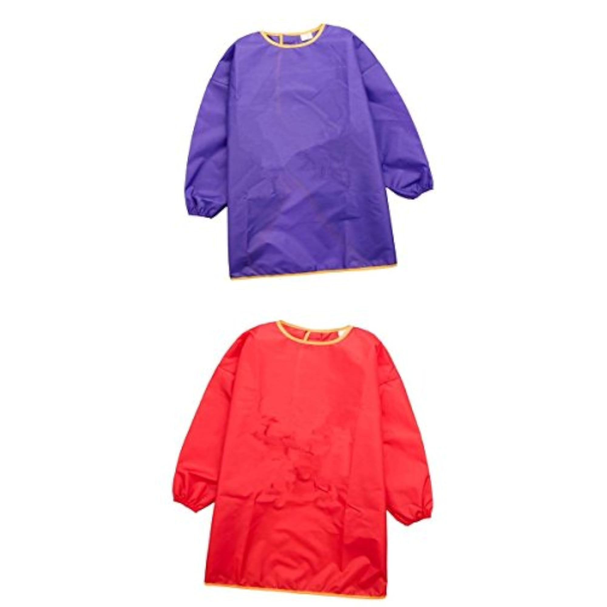 Kids Long Sleeve Waterproof Apron, Purple & Red