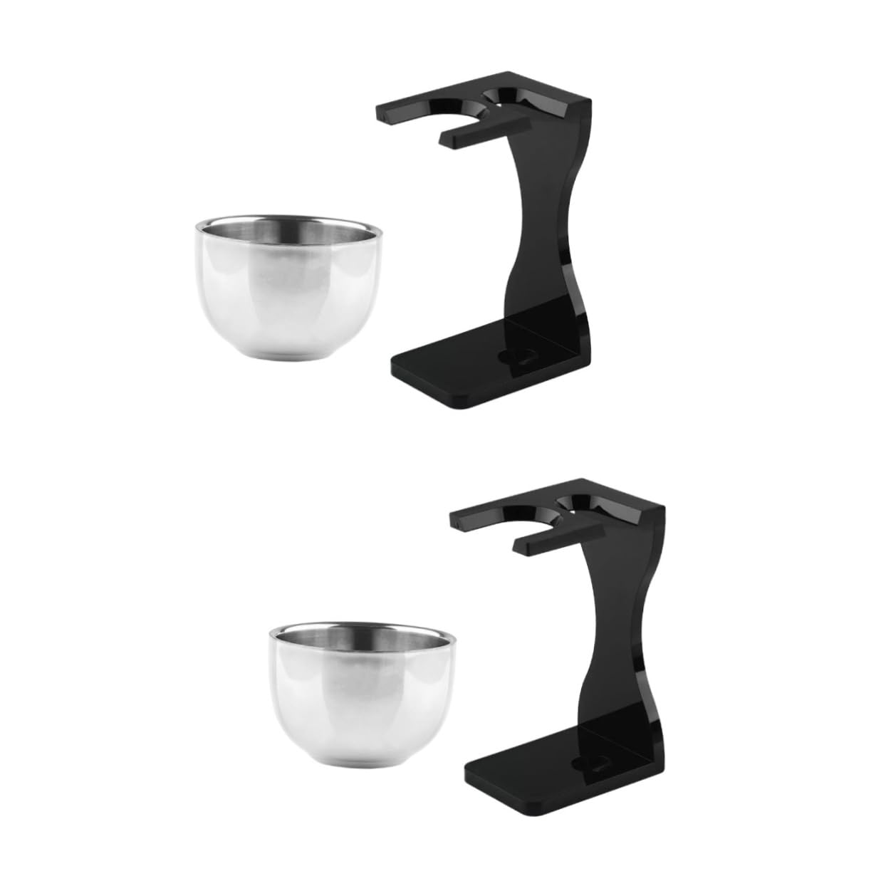 Healeved 2juegos Soporte Para Cepillo De Afeitar y Tazón De Organizador De Utensilios De Para Hombres Soporte Estable y Práctico Para Barberías