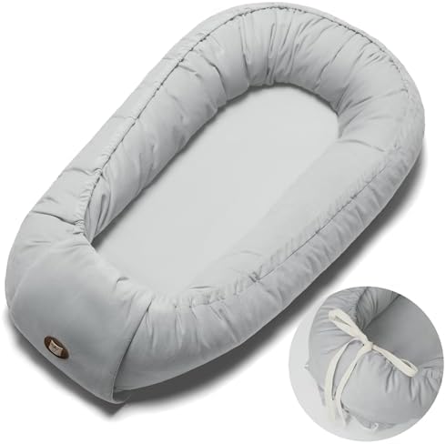 Infant Support Cushion, Adjustable Baby Support Pad for Newborn, Breathable & Soft Infant Cushion,Tummy Time Mat for Home and Travel,Baby Girls & Boys Babies Stuff, Baby Shower Gifts, Grey