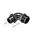 uxcell M20 Cable Gland 90 Degree Waterproof IP68 Nylon Joint Adjustable Locknut with Strain Relief for 9mm-14mm Dia Cable Wire, 2 Pcs
