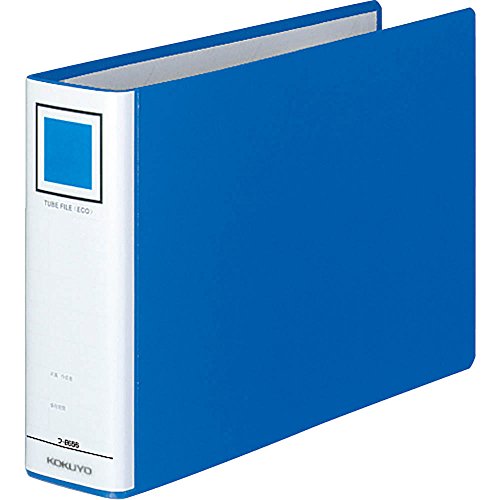 Amazon | コクヨ ファイル パイプ式ファイル B5横 2穴 500枚収容 青 フ