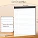 Legal Pads 8.5 x 11, White Note Pads, Wide Ruled Paper - 2 Pack (100 Sheets Total), Thick 80gsm Premium Writing Pads with Perforated Pages & Sturdy Backing Board for Office, School, Home