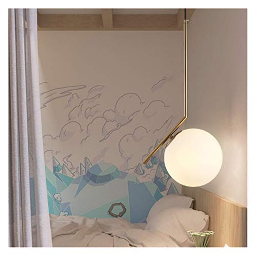 Scandinavian Restaurant Bar Kronleuchter, moderne minimalistische Schlafzimmer Lampe, Glaskugel Dekoration Korridor Lampe, Gang-Lampe, Einzel Kopf Nachttechnik Hotel (Size : 30cm) Cover