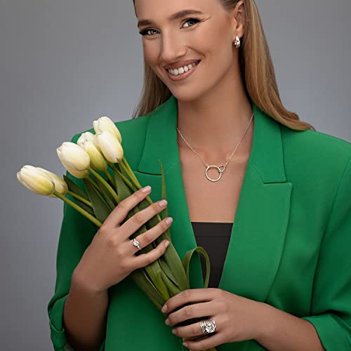 Jean Rachel Jewelry 925 Sterling Silver Ring With 12Mm White Cushion Cubic Zirconia Prong Hypoallergenic Nickel And Lead-Free Facet Cut Artisan Handcrafted Designer Collection, Made In Israel #TOP3