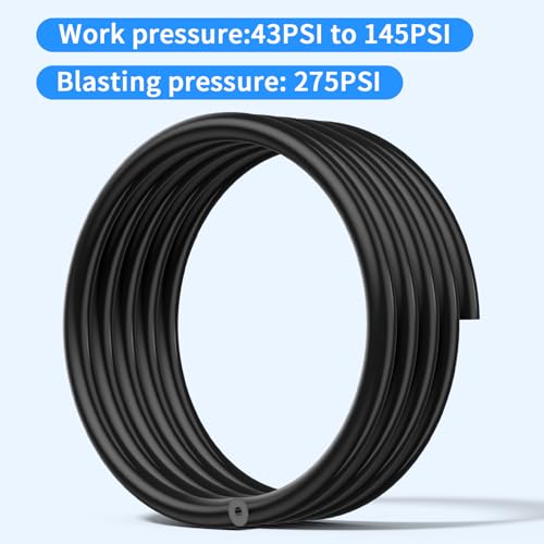Image of Silicone Vacuum Hose Kit - 6PCS 5FT Vacuum Line (1 /8 inch 5 /32 inch 3 /16 inch 1 /4 inch 5 /16 inch 3 /8 inch) with 113 Nylon Connectors for Automotive Replacement Accessories, Automotive Tubing hose hvac (black)
