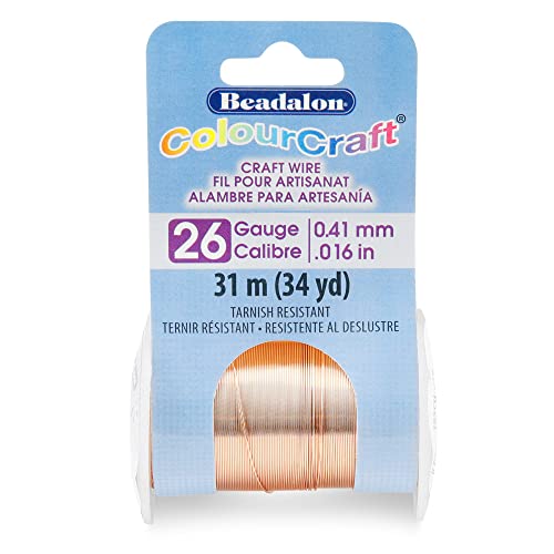 Alambre de cobre Beadalon ColourCraft de 26ga para crear pendientes elegantes en casa