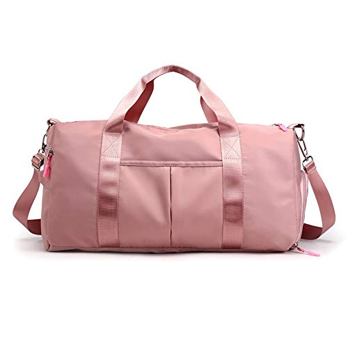 men Men Casual Travel Duffel Nylon Luggage Handbag Gym Sports Overnight Foldable Weekender Bag with Shoes Compartment Sports Overnight Gym Luggage Weekend Tote Bag