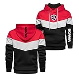 SUSTOREC Sweat À Capuche Patchwork pour Hommes pour Scania Sweat Shirt Graphique Manteaux À Capuche Hauts À Manches Longues Sweat À Capuche Confortable Outwear Red||M