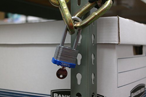 Image of Abus Keyed Padlock, Open, Rectangular Aluminum Body, Hardened Steel Shackle, 3 /4 in W, 6 PK 19367-1 Each