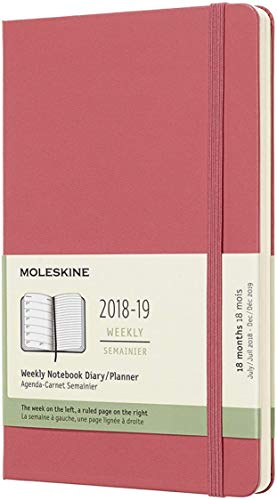 Moleskine Classic 18 Month 2018-2019 Weekly Planner, Hard Cover, Large (5
