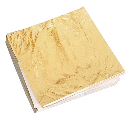 GOOHOCHY Artistic Gold Foil Paper 100 Sheets Gold Foil Design for Crafts Decorations