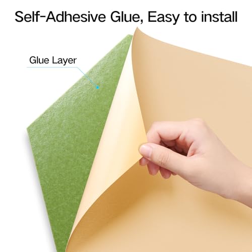 Image of 18 Pack Self-Adhesive Acoustic Panels 12 inch X 10 inch X 0.4 inch - Sound Proof Foam Panels for Wall with High Density, Hexagon Design, Flame Resistant, Absorb Noise and Eliminate Echoes(Olive Drab)