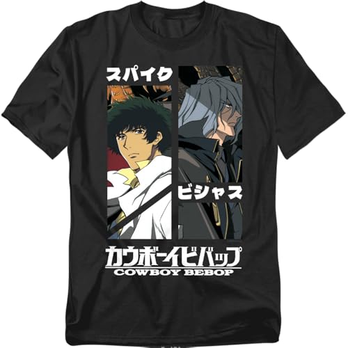 Popfunk Cowboy Bebop Spike x Vicious Unisex Adult T Shirt Black Large