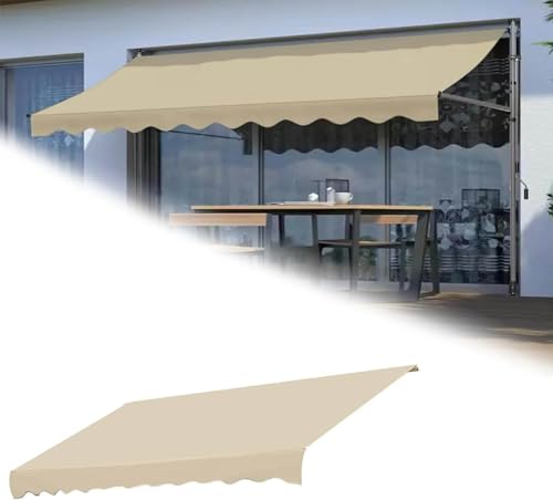 Toldo de repuesto de 385 cm beige de lona densa para patios selectos 2