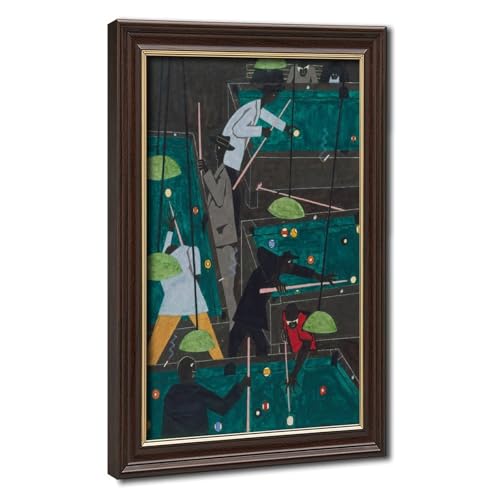 Impression Jacob Lawrence Pool Parlor cadre à suspendre toile haut de gamme