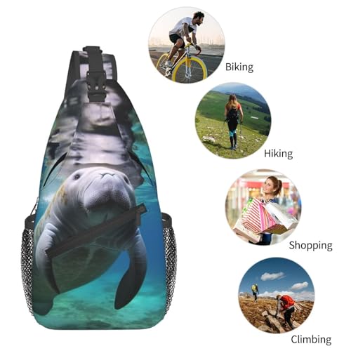 Bolso cruzado unisex negro casual para viaje y senderismo miniatura 6