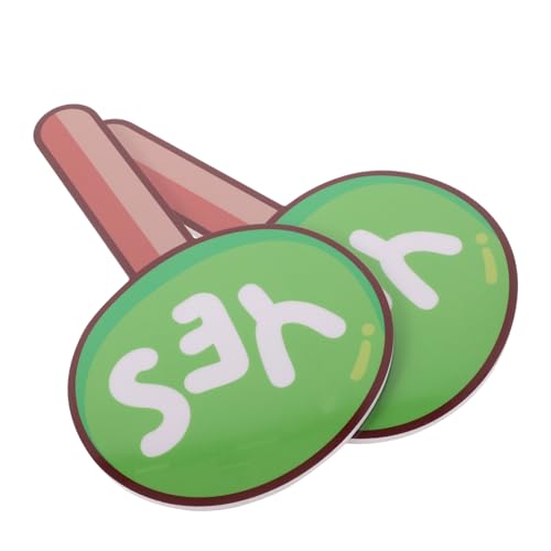 Tofficu 2 Pack Mini Thumb up Yes Paddle Teaching Tool Portable Voting Board Classroom Supplies Dry Erase Paddle for School Events