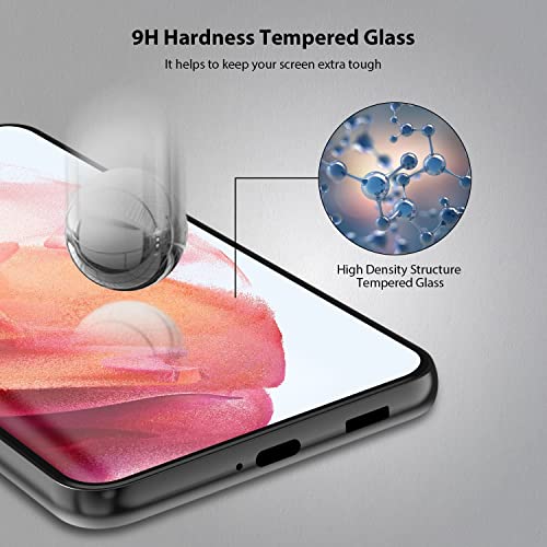 Image of STP FEEL Advanced Black Border Tempered Glass Protector For Samsung Galaxy S21 Plus | Full Glue Edge to Edge Full Glue Screen Protector Guard Protector, Pack of 1