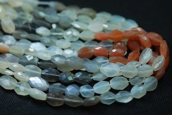 Multi Moonstone perles ovales 7-11mm pour imaginer vos futurs bracelets d'été bohème chic