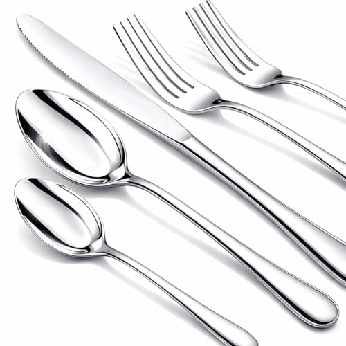 NICE KITCHEN Silverware Set, 40 Piece Stainless Steel Cutlery Sets