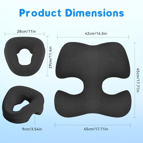 EBANKU Brustkissen für Massage, Massagekissen für Bauchlage beim Schlafen, waschbares weiches Kopfkissen und Brustkissen für SPA zu Hause (dunkelgrau)