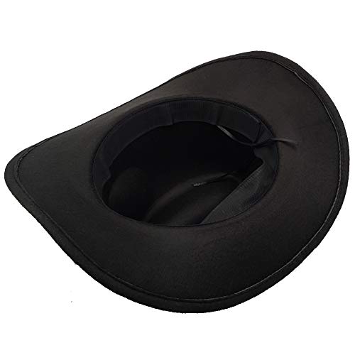Ifsun Men & Women's Fur Felt Cowboy Hat Wide Brim Western Outback Black #TOP6