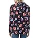 Upetstory Damen-Kapuzenjacke mit Reißverschluss, modische Sweatshirts, Hundepfotenabdruck, L