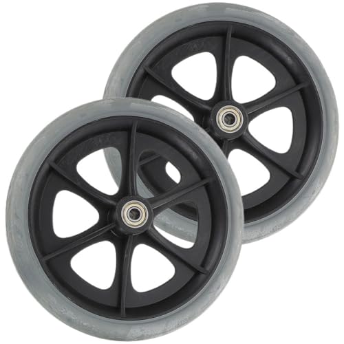 HOMOCONO 2 Pièces Roues Avant De Remplacement Pour Fauteuil à Roues Avec Roulements Durables Fixation Facile Pour Déambulateurs Et Fauteuils à Roues
